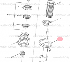 Амортизтор передний правый Chevrolet Volt I