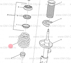 Пружина передняя Chevrolet Volt I