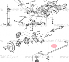 Стабилизатор устойчивости задний Cadillac SRX І