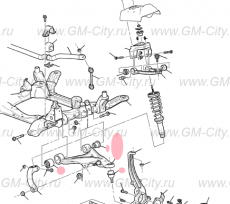 Рычаг передний нижний левый Cadillac SRX І