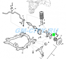 Ступица передняя Chevrolet Captiva C100