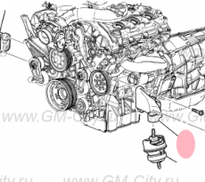 Кронштейн двигателя левый Cadillac CTS ІІ