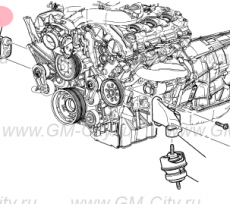 Кронштейн двигателя правый Cadillac CTS ІІ