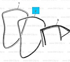 Уплотнитель задней боковой двери Chevrolet Malibu