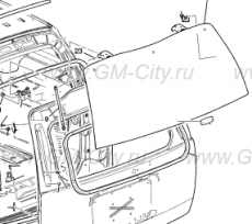 Стекло заднее Cadillac Escalade ІІІ