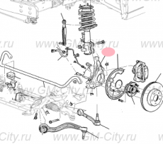Кулак передний правый Cadillac ATS