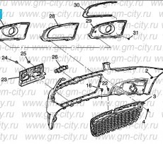 Накладка птф левая Chevrolet Captiva C140