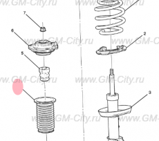 Пыльник амортизатора переднего Chevrolet TrailBlazer III