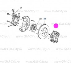 Суппорт передний левый Chevrolet Cruze