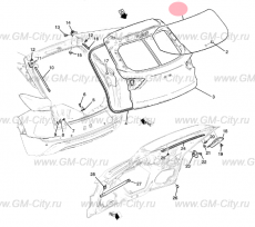 Стекло заднее Chevrolet TrailBlazer III