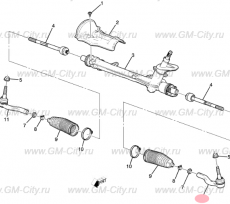 Наконечник рулевой левый Chevrolet TrailBlazer III