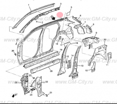 Крыло заднее левое Chevrolet TrailBlazer III