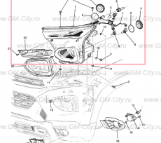Фара передняя левая Chevrolet TrailBlazer III