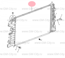 Радиатор охлаждения Chevrolet TrailBlazer III