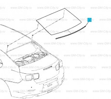 Молдинг заднего окна Chevrolet Malibu