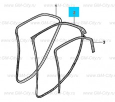Нащельная рейка задней боковой двери Chevrolet Cobalt