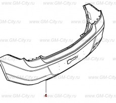 Поясок заднего бампера Chevrolet Cobalt