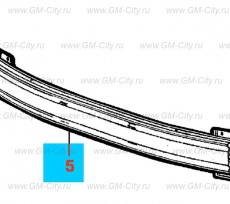 Противоударный брус переднего бампера верхний Chevrolet Cobalt