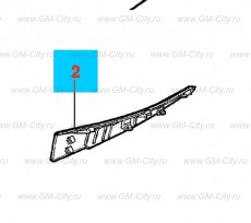 Уплотнение решетки на впуске воздуха боковой панели Chevrolet Cobalt