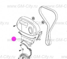 Крышка ремня грм средняя Chevrolet Aveo T300