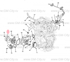Шкив помпы Chevrolet TrailBlazer III