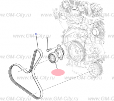 Натяжитель приводного ремня Chevrolet TrailBlazer III