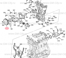 Шкив помпы Chevrolet Volt I