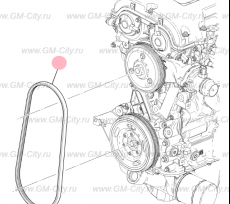 Ремень приводной 1.4 Chevrolet Volt I