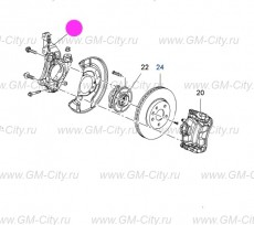 Кулак поворотный правый Chevrolet Cruze