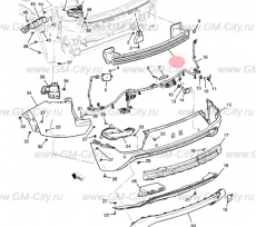 Усилитель бампера заднего Chevrolet TrailBlazer III