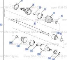 Вал приводной передний правый Chevrolet TrailBlazer III