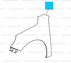 Крыло переднее Chevrolet Malibu