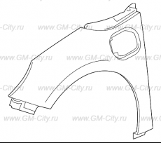 Крыло переднее правое Chevrolet Volt II