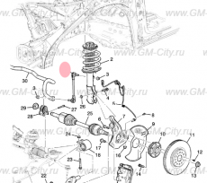 Стойка стабилизатора переднего Chevrolet Traverse II