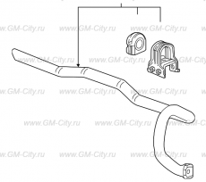 Стабилизатор устойчивости передний Chevrolet Traverse II