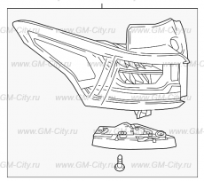Фонарь левый Chevrolet Traverse II