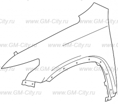 Крыло переднее левое Chevrolet Traverse II