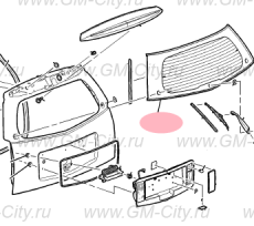 Стекло заднее Cadillac SRX І