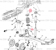 Отбойник задней пружины Chevrolet Orlando