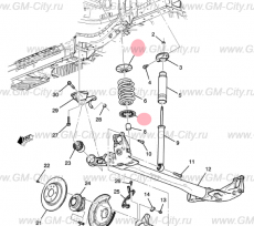 Демпфер амортизатора заднего Chevrolet Volt I