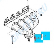 Коллектор выпускной 2,4 Chevrolet Captiva C100