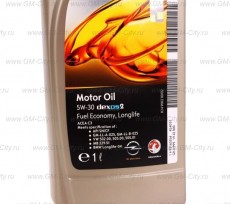 Масло моторное gm 5w30 1l dexos2 Daewoo Gentra