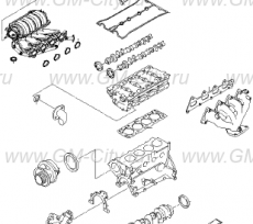 Ремкомплект прокладок двигателя Chevrolet Rezzo