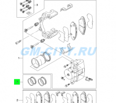 Ремкомплект тормозного суппорта Chevrolet Epica