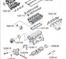 Комплект прокладок 1,4-1,6 16v Chevrolet Aveo T200