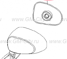 Зеркальный элемент правый Chevrolet Spark M200