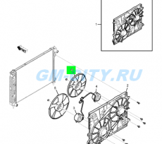 Вентилятор охлаждения правый Chevrolet Captiva C100