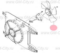 Вентилятор охлаждения (без корпуса) Chevrolet Aveo T255