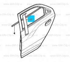 Лента затемнения задней боковой двери Chevrolet Cobalt