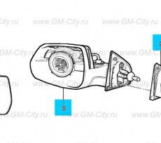 Зеркало наружное заднего вида в комплекте Chevrolet Cobalt